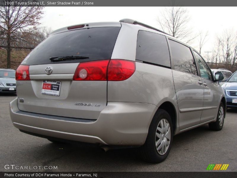 Silver Shadow Pearl / Stone 2008 Toyota Sienna LE