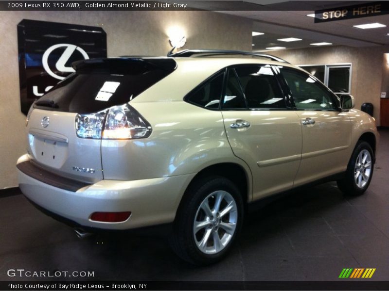 Golden Almond Metallic / Light Gray 2009 Lexus RX 350 AWD