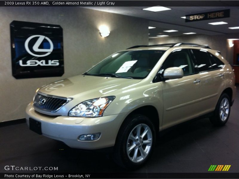 Golden Almond Metallic / Light Gray 2009 Lexus RX 350 AWD