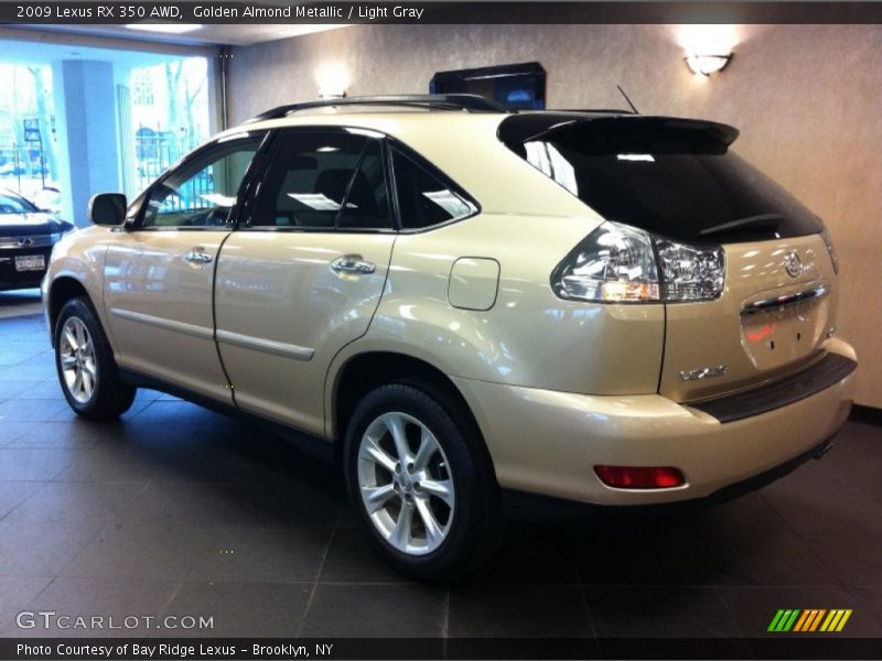 Golden Almond Metallic / Light Gray 2009 Lexus RX 350 AWD