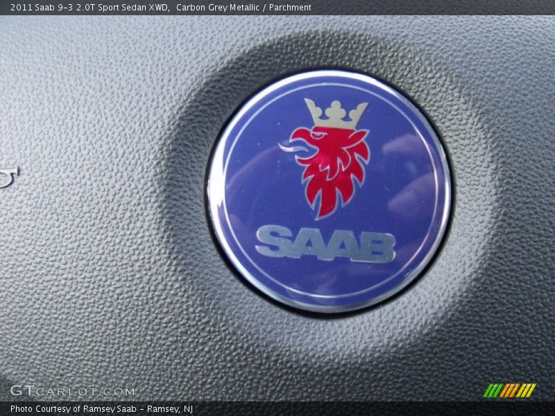 Carbon Grey Metallic / Parchment 2011 Saab 9-3 2.0T Sport Sedan XWD