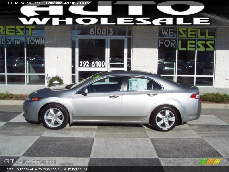 Palladium Metallic / Taupe 2010 Acura TSX Sedan