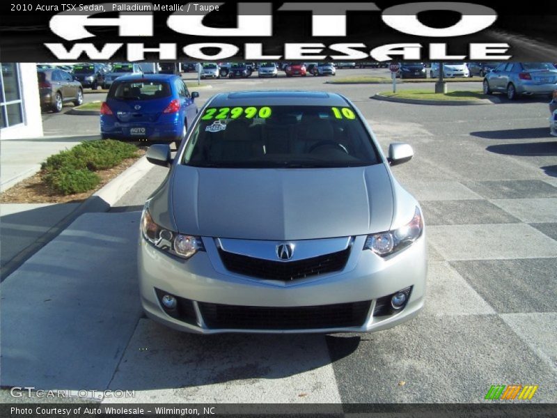 Palladium Metallic / Taupe 2010 Acura TSX Sedan
