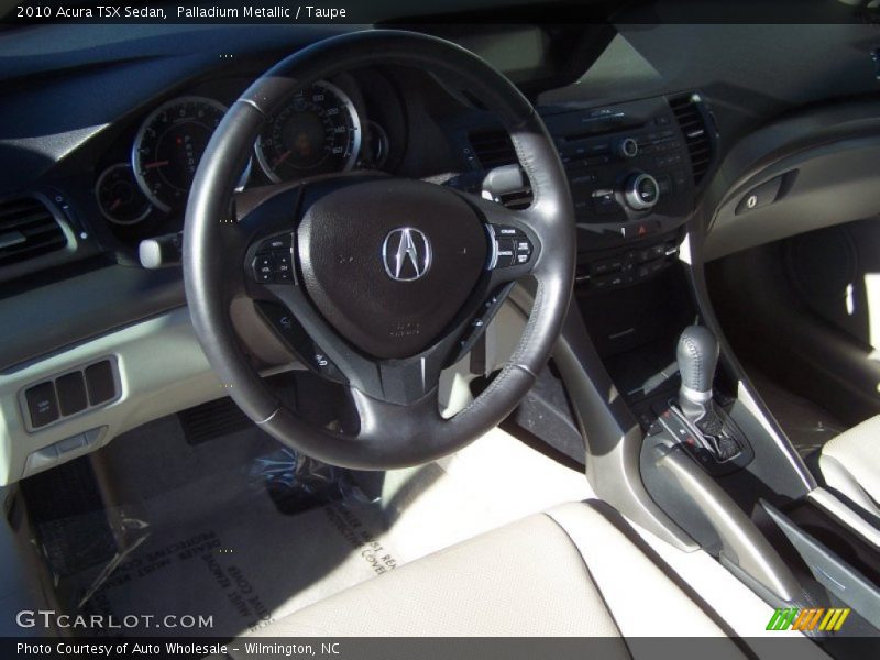 Palladium Metallic / Taupe 2010 Acura TSX Sedan