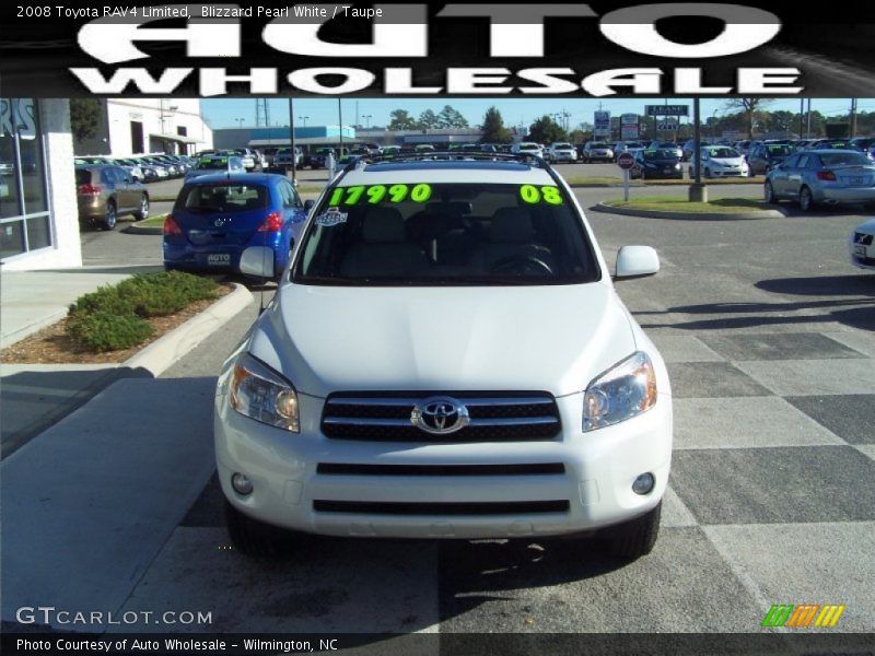 Blizzard Pearl White / Taupe 2008 Toyota RAV4 Limited