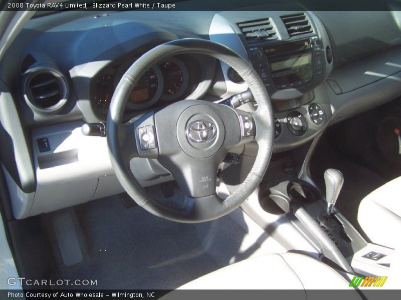 Blizzard Pearl White / Taupe 2008 Toyota RAV4 Limited