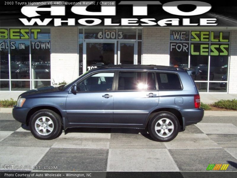 Bluestone Metallic / Charcoal 2003 Toyota Highlander V6 4WD