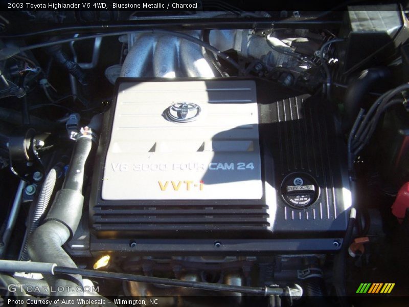 Bluestone Metallic / Charcoal 2003 Toyota Highlander V6 4WD