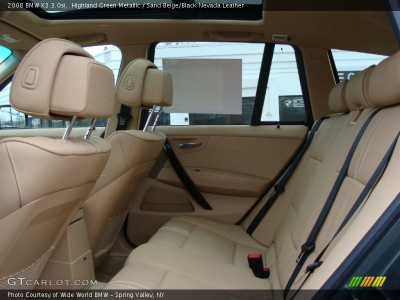 Highland Green Metallic / Sand Beige/Black Nevada Leather 2008 BMW X3 3.0si