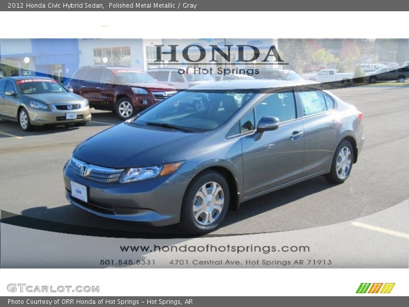 Polished Metal Metallic / Gray 2012 Honda Civic Hybrid Sedan