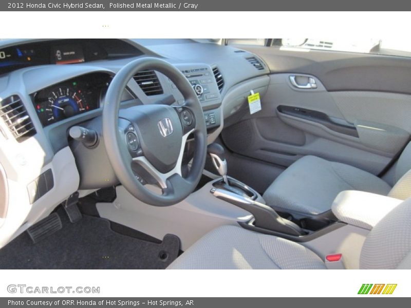 Polished Metal Metallic / Gray 2012 Honda Civic Hybrid Sedan