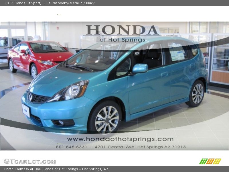 Blue Raspberry Metallic / Black 2012 Honda Fit Sport