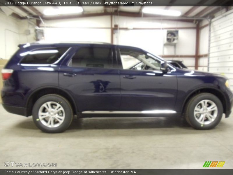 True Blue Pearl / Dark Graystone/Medium Graystone 2012 Dodge Durango Crew AWD