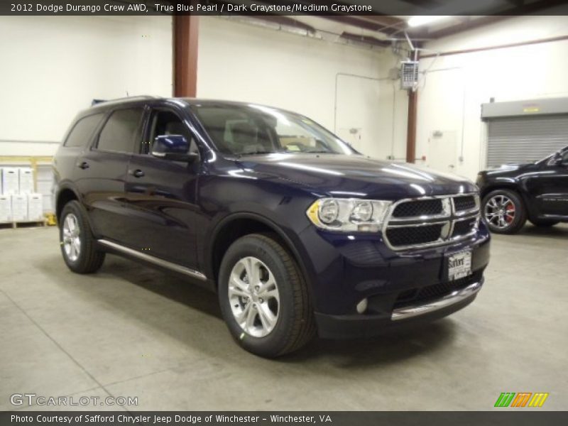 True Blue Pearl / Dark Graystone/Medium Graystone 2012 Dodge Durango Crew AWD