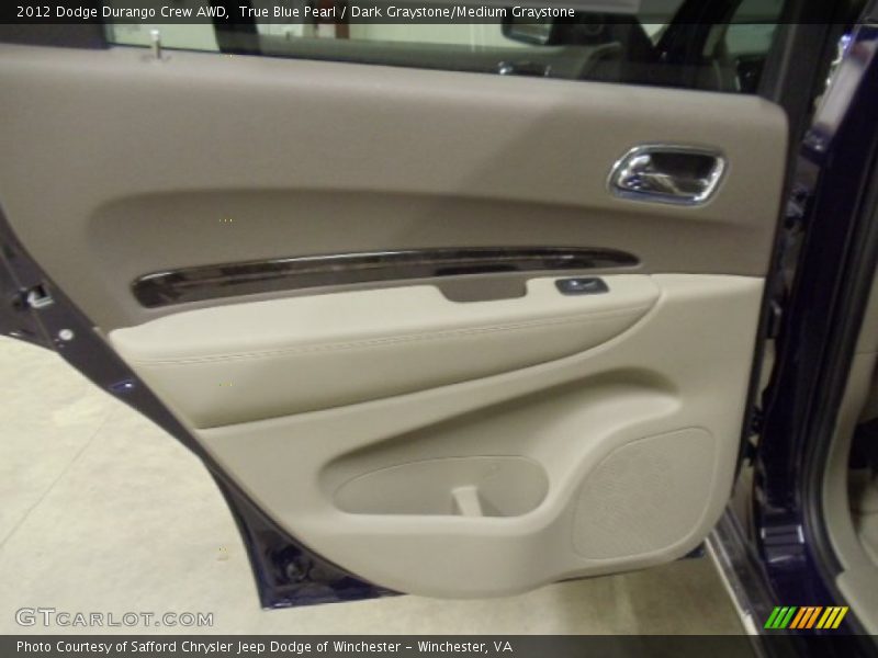 True Blue Pearl / Dark Graystone/Medium Graystone 2012 Dodge Durango Crew AWD