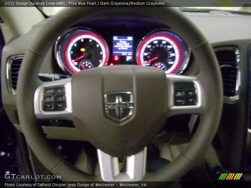 True Blue Pearl / Dark Graystone/Medium Graystone 2012 Dodge Durango Crew AWD
