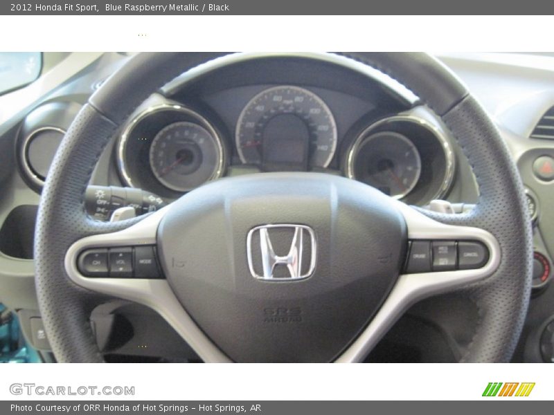 Blue Raspberry Metallic / Black 2012 Honda Fit Sport
