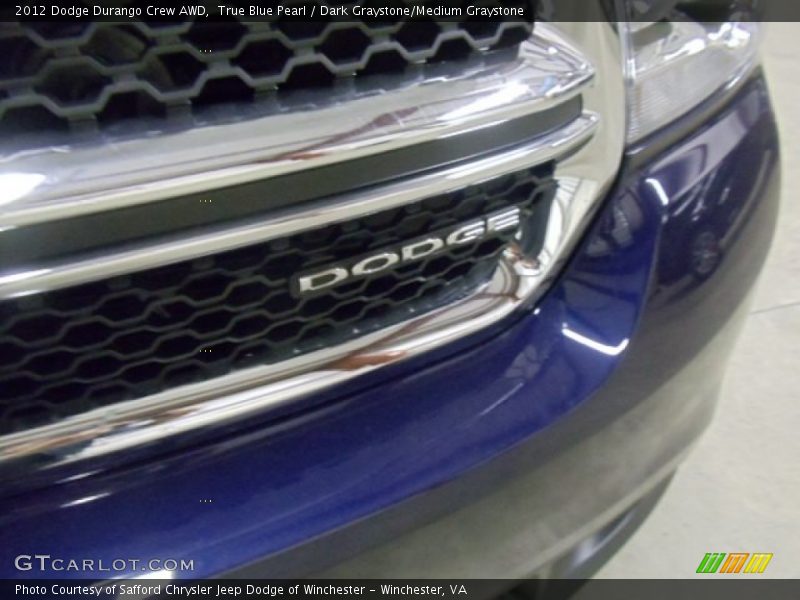 True Blue Pearl / Dark Graystone/Medium Graystone 2012 Dodge Durango Crew AWD