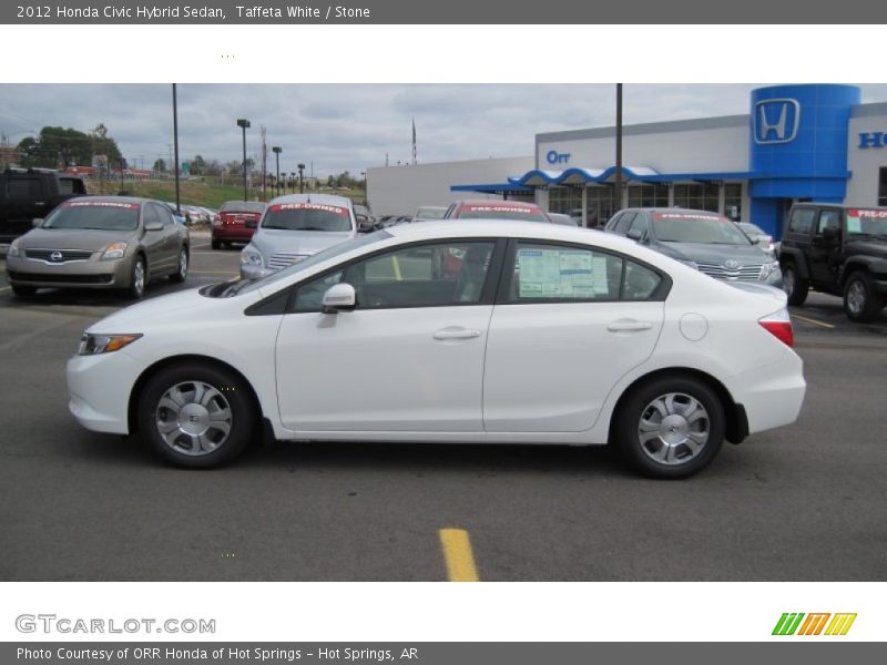 Taffeta White / Stone 2012 Honda Civic Hybrid Sedan