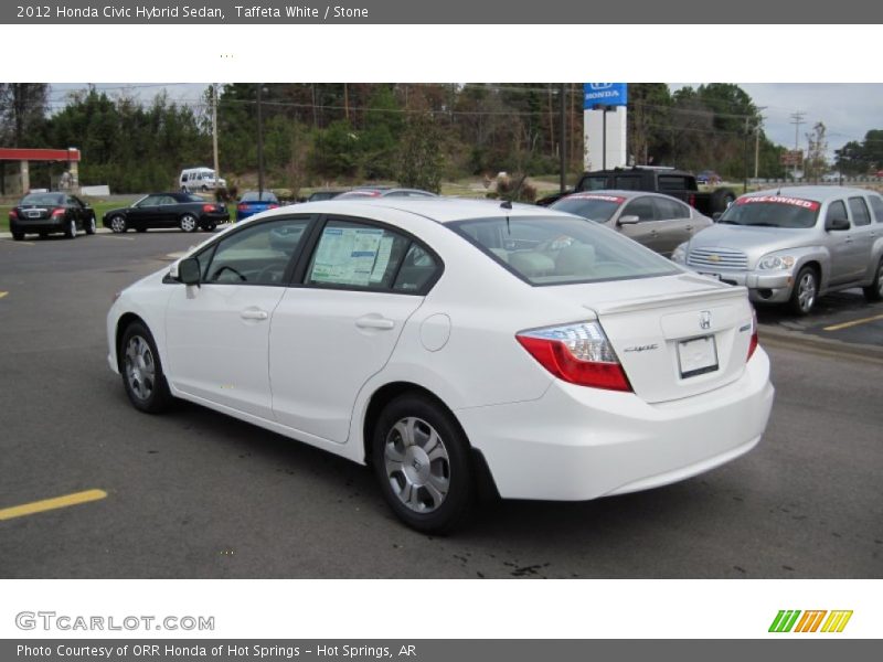 Taffeta White / Stone 2012 Honda Civic Hybrid Sedan