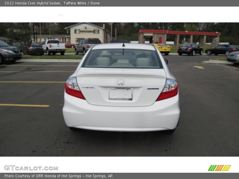 Taffeta White / Stone 2012 Honda Civic Hybrid Sedan