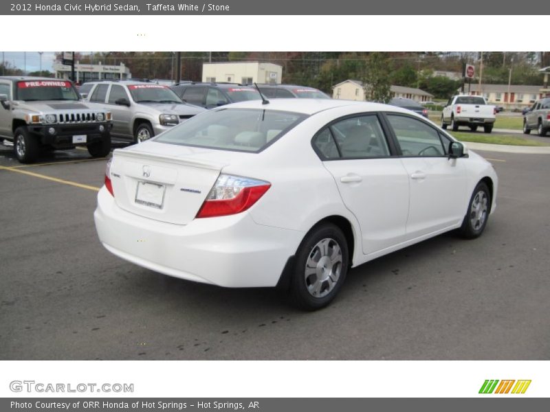 Taffeta White / Stone 2012 Honda Civic Hybrid Sedan