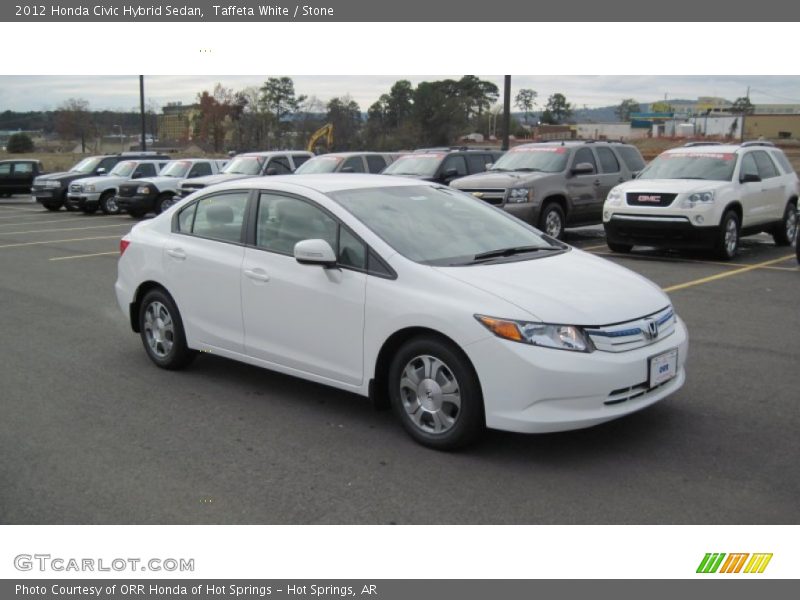 Taffeta White / Stone 2012 Honda Civic Hybrid Sedan
