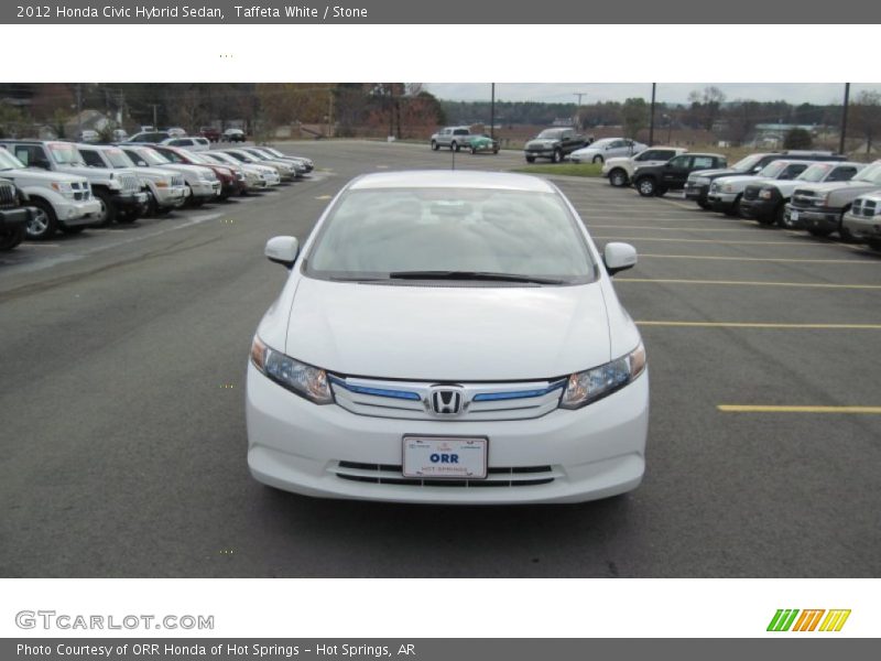 Taffeta White / Stone 2012 Honda Civic Hybrid Sedan