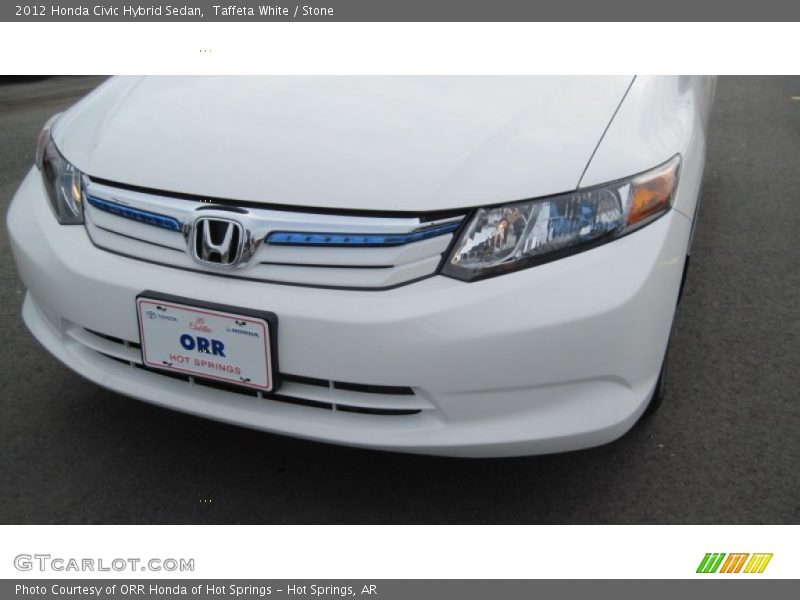 Taffeta White / Stone 2012 Honda Civic Hybrid Sedan