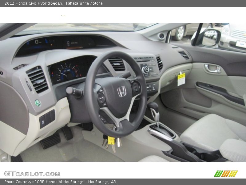  2012 Civic Hybrid Sedan Stone Interior