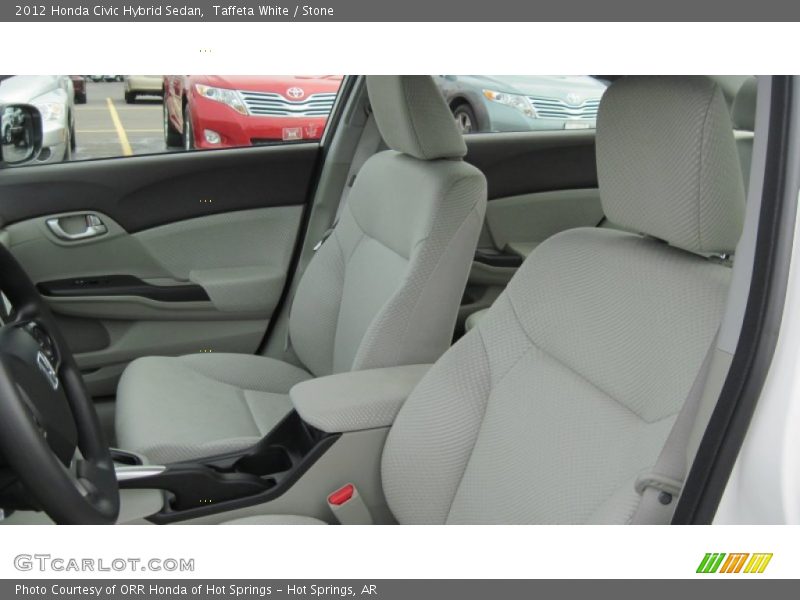 Taffeta White / Stone 2012 Honda Civic Hybrid Sedan