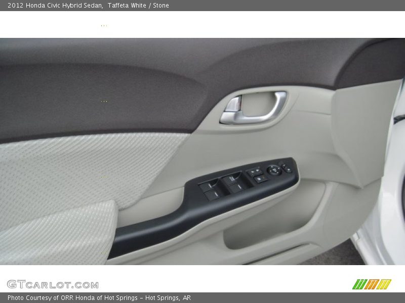 Taffeta White / Stone 2012 Honda Civic Hybrid Sedan