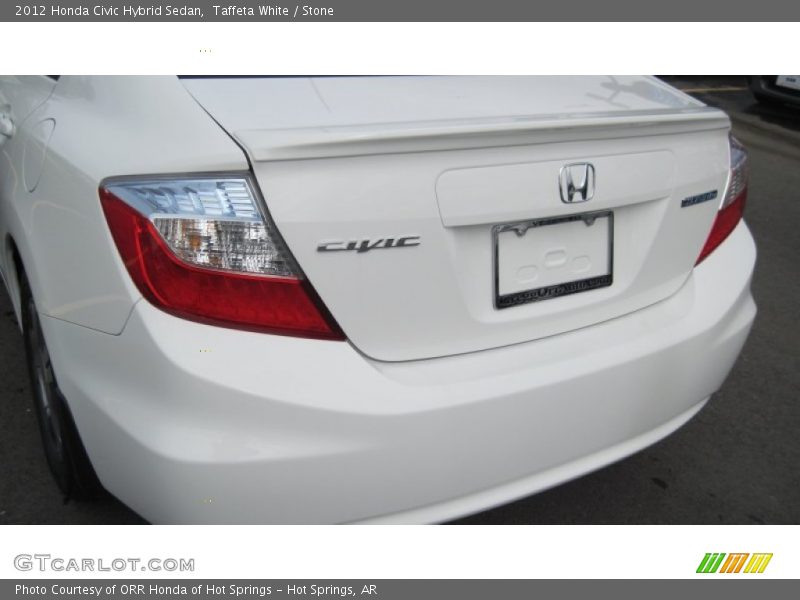 Taffeta White / Stone 2012 Honda Civic Hybrid Sedan