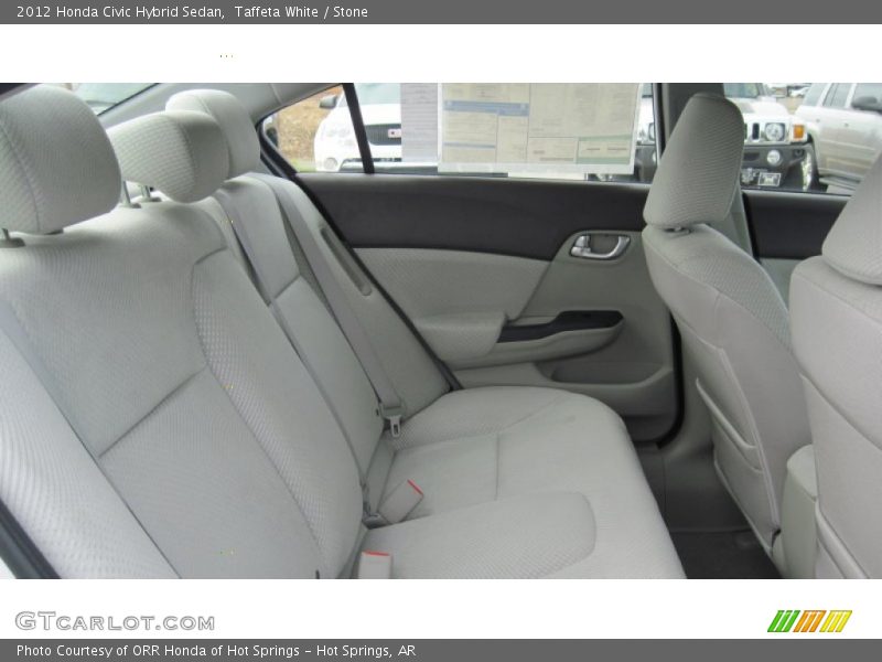 Taffeta White / Stone 2012 Honda Civic Hybrid Sedan