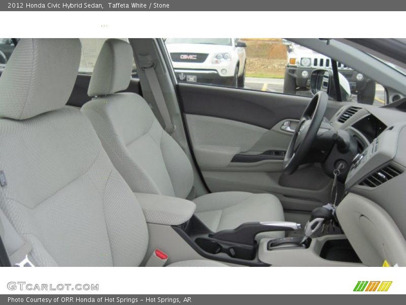 Taffeta White / Stone 2012 Honda Civic Hybrid Sedan