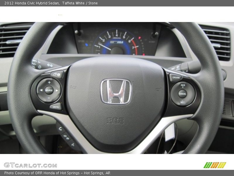 Taffeta White / Stone 2012 Honda Civic Hybrid Sedan