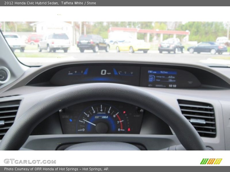Taffeta White / Stone 2012 Honda Civic Hybrid Sedan