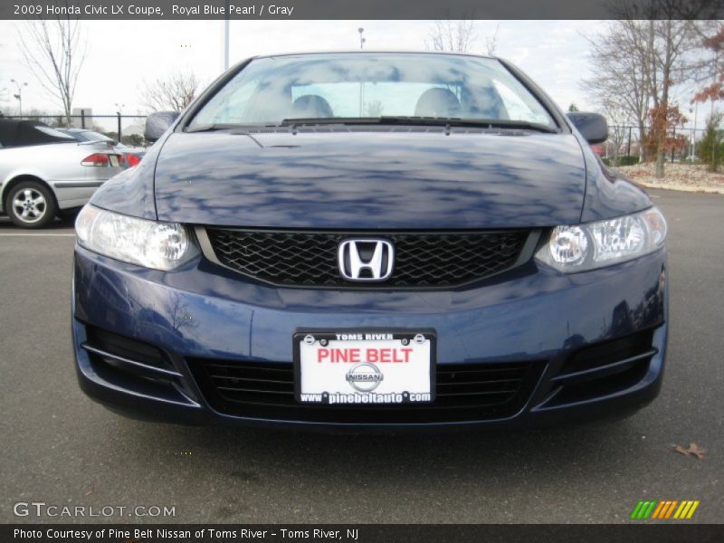 Royal Blue Pearl / Gray 2009 Honda Civic LX Coupe