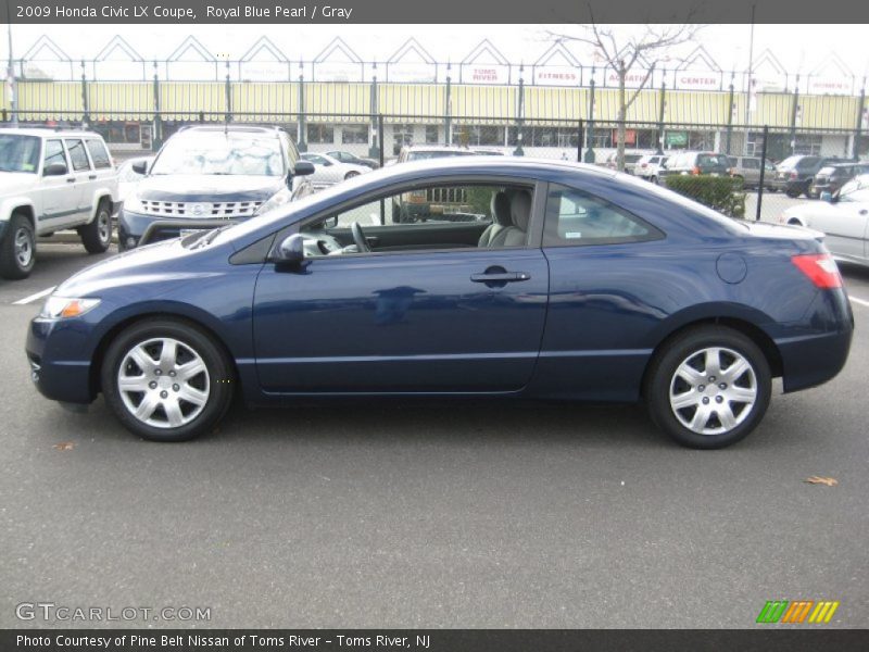 Royal Blue Pearl / Gray 2009 Honda Civic LX Coupe