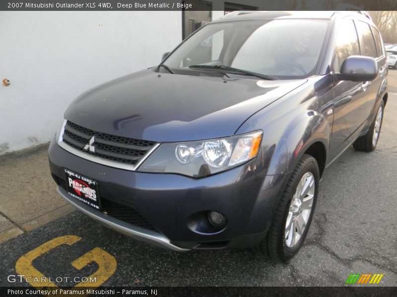 Deep Blue Metallic / Beige 2007 Mitsubishi Outlander XLS 4WD