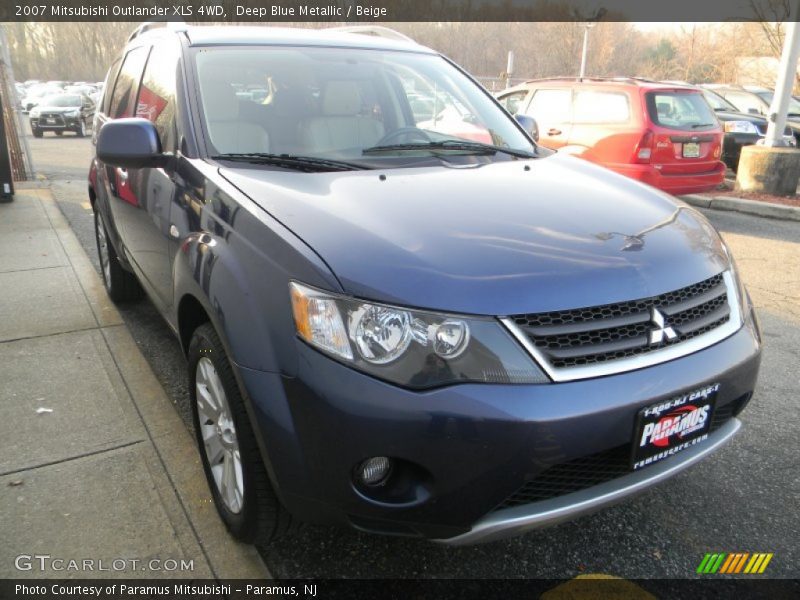 Deep Blue Metallic / Beige 2007 Mitsubishi Outlander XLS 4WD