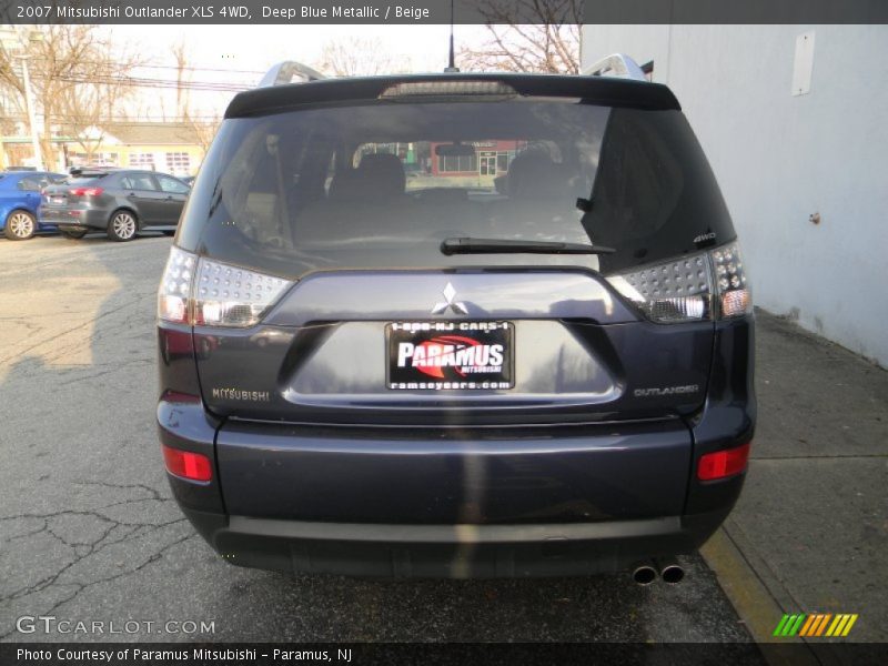 Deep Blue Metallic / Beige 2007 Mitsubishi Outlander XLS 4WD