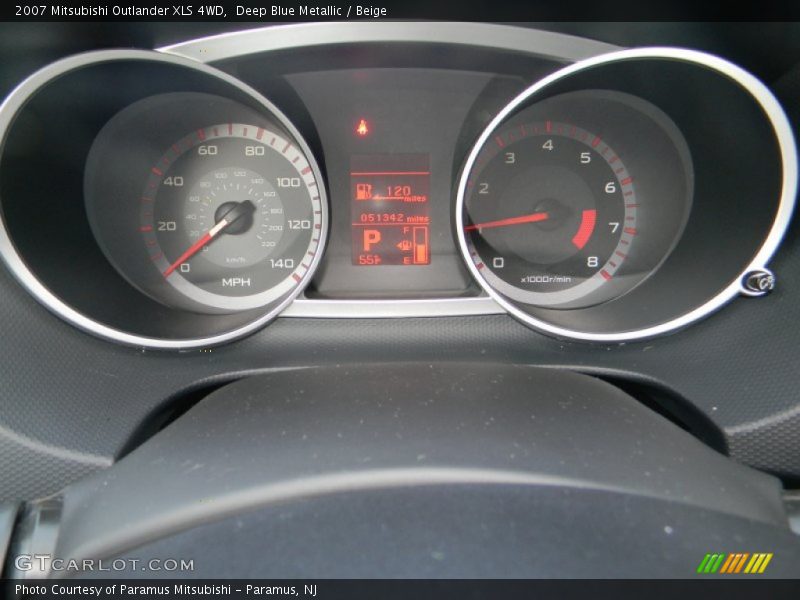 Deep Blue Metallic / Beige 2007 Mitsubishi Outlander XLS 4WD