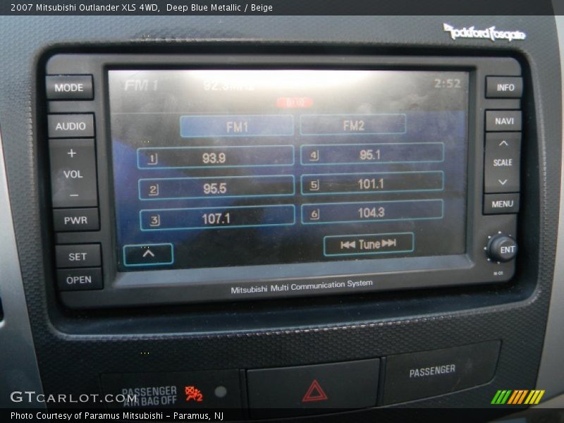 Deep Blue Metallic / Beige 2007 Mitsubishi Outlander XLS 4WD