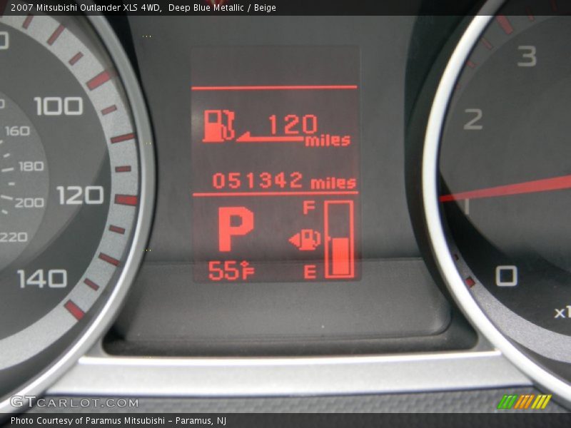 Deep Blue Metallic / Beige 2007 Mitsubishi Outlander XLS 4WD