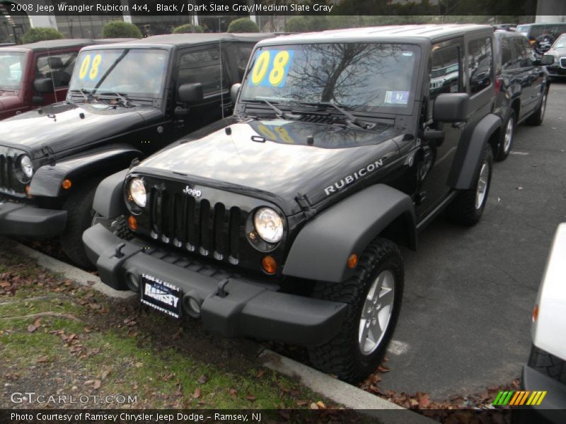 Black / Dark Slate Gray/Medium Slate Gray 2008 Jeep Wrangler Rubicon 4x4