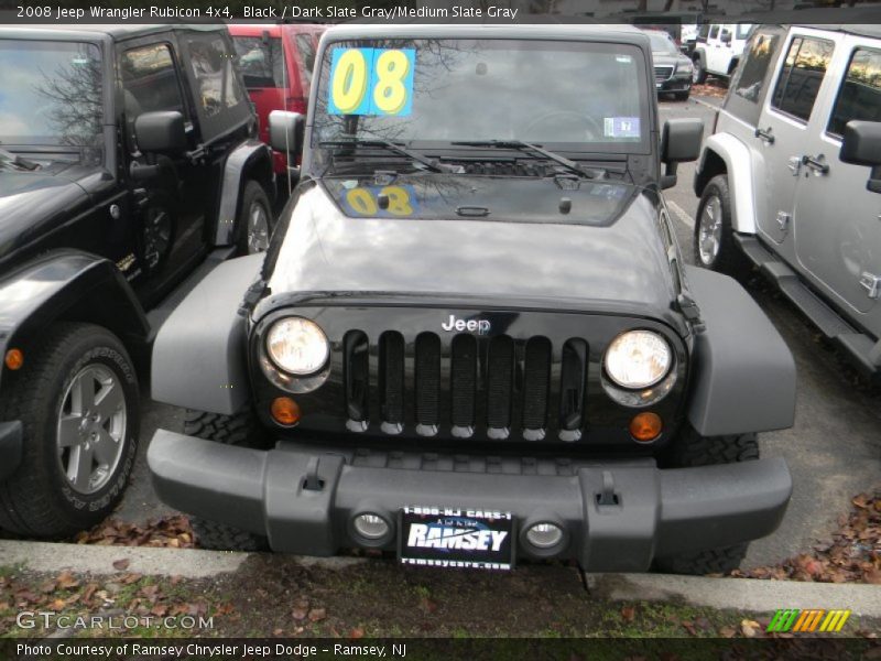 Black / Dark Slate Gray/Medium Slate Gray 2008 Jeep Wrangler Rubicon 4x4