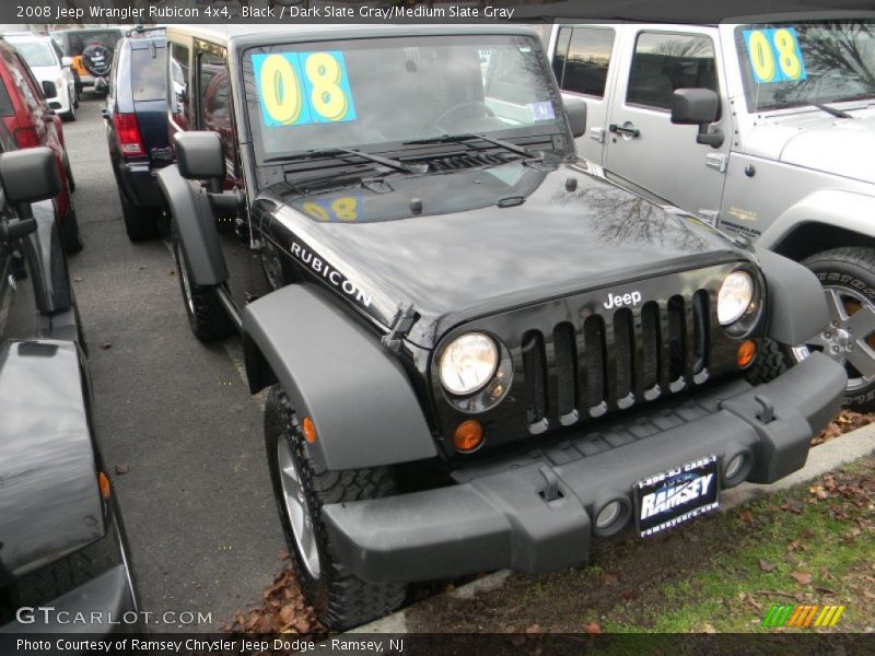 Black / Dark Slate Gray/Medium Slate Gray 2008 Jeep Wrangler Rubicon 4x4