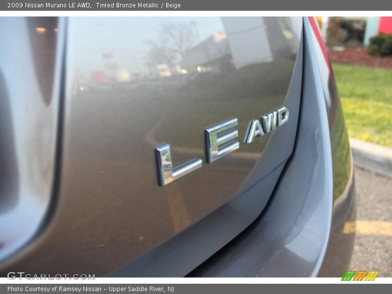 Tinted Bronze Metallic / Beige 2009 Nissan Murano LE AWD