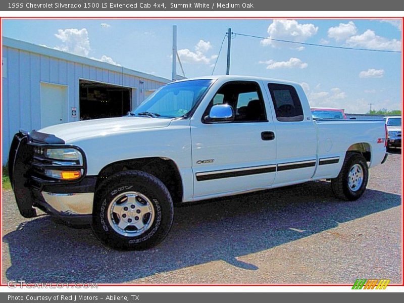 Summit White / Medium Oak 1999 Chevrolet Silverado 1500 LS Extended Cab 4x4